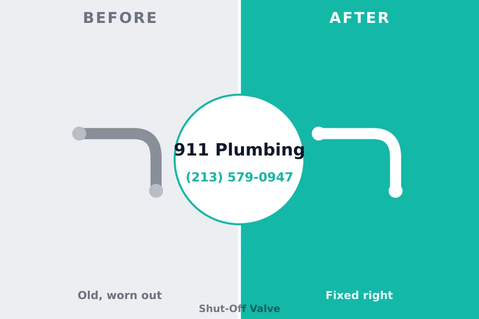 Before and after: plumbing repair Long Beach, MD